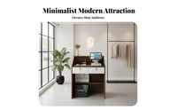 Multi-Functional Salon Reception Desk Lockable Drawer Modern Reception Desk Sturdy Construction Small Shop Counter with Storage Spacious Legroom for Receptionists, Money Iers, Retail Personnel, Beauty Salons, Clothing Boutiques, Office Lobbies, Lobby