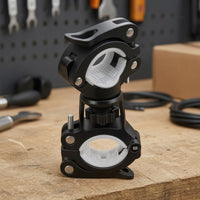 Ball-Joint Two-Wheeler Light Mount 360-Degree Rotation Bike Light Mount Multi-Angle Adjustable Universal Flashlight Holder