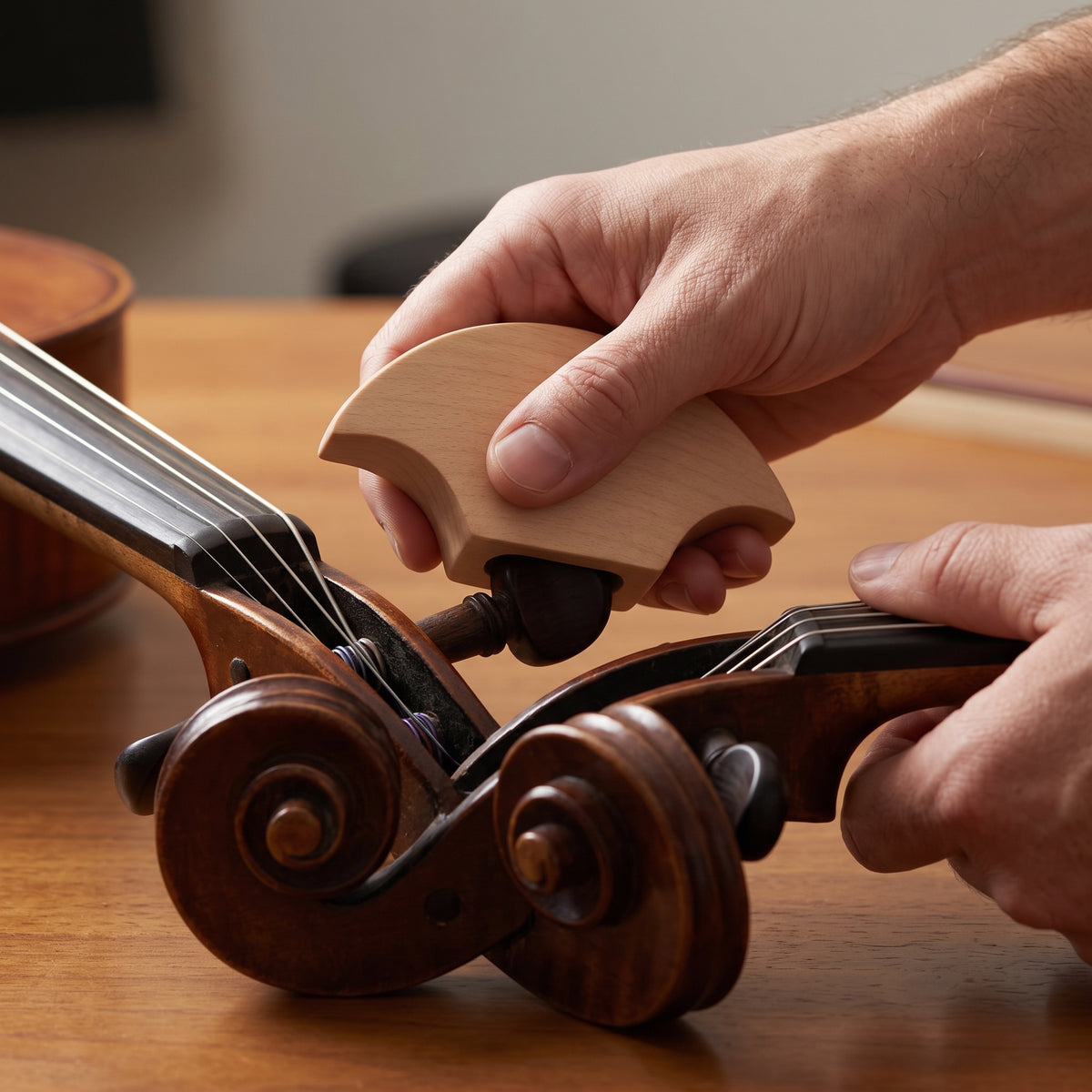 Violin/Cello Peg Winder Maple Wood String Tightener Tuner Tool