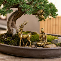 Miniature Deer Figurine and Landscape Ornament for Micro-Landscape Decor