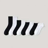 Athletic Socks for Running, Breathable Moisture Wicking Blend Tube for Boys, Crew Women and Black High