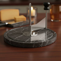 Uniform Slices Marble Cheese Cutter Easy to Clean Cheese Cutter Board Replaceable Wires Kitchen Gadget Adjustable Tightness for Hosts, Parties