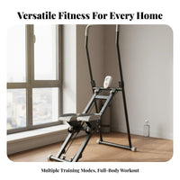 Non-Slip Pedals Vertical Climber Machine Stable Triangular Frame Stair Stepper Exercise Machine Low-Effect Cardio Vertical Climber Space-Saving for Adults, Beginners, Seniors, Indoor, Strength Training, Apartment, Living Room
