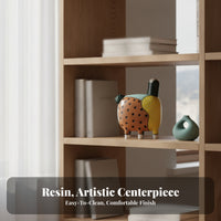 Polka-Spotted Decorative Cat Figurine Cat Figurine