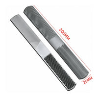 Coarse and Fine Four4-in-1 Rasp Clog-Resistant 4-in-1 Wood Rasp Smooth Flat File with Curved Face Double-Sided for Woodworkers, DIYers, Makers, Woodworking, Workshop