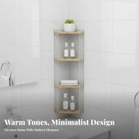 Minimalist Design Multi-Tier Corner Shelf Space-Saving Tiered Triangular Etagere Stable Structure Display Stand Sturdy Long-Lasting for Plant Lovers, Decor Enthusiasts, Homeowners, Bathroom, Kitchen, Bedroom, Living Room