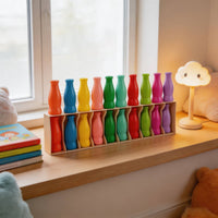 Brain Training Color Matching Bottle Game Develops Logical Thinking Bottle Peg Memory Game Cognitive Skill Builder Educational Toy Beginner-Friendly for Preschoolers