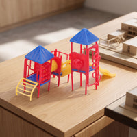 Miniature Playground Slide Miniature Colorful Playground Model with Slides Realistic Toy for Hobbyists, Sand Table