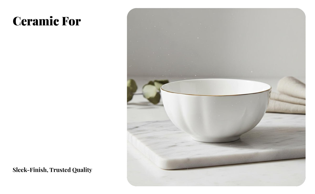 French Embossed Ceramic Dinnerware Set, Gold Rim Bowls & Plates, Elegant Tableware, Microwave Safe
