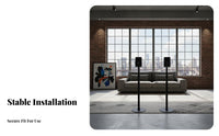2 Pieces Auxiliary Speaker Floor Stand Stable Round Base Surround Sound Speaker Quick Assembly Home Theater Equipment for Living Room