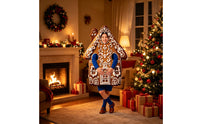 Gingerbread House Costume Pull-on Foam House Costume Lightweight Holiday Dress-up Outfit for Kids Adults