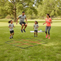 Nine-Grid Agility Ladder Compact Agility Training Mat Footwork Training Mat Sturdy Steady for Athletes, Gym, Home Workout