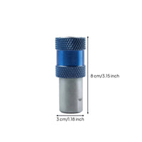 Blue Anodized Drill to Screwdriver Adapter Knurled Grip Male Thread to Hex Shank Adapter Metal Threaded Connector Compact
