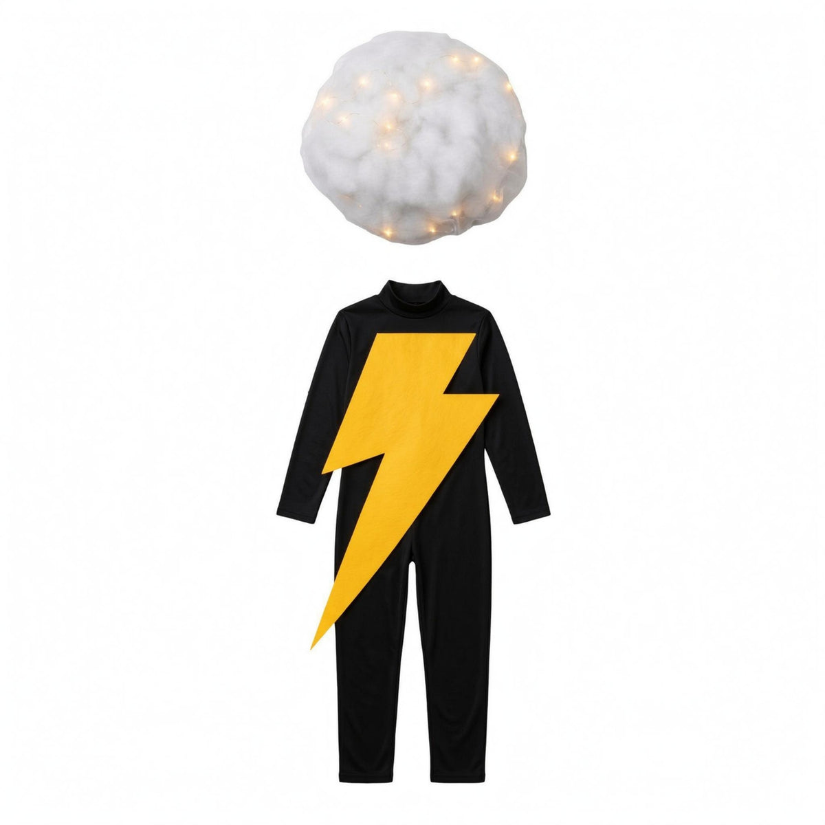 LED Light String Electrical Costume Soft Cloud Cap Costume Long-Sleeve Theatrical Outfit Pull-on for Children