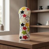 3 Pieces Driver Head Cover Multicolor Floral Golf Head Cover Textile Sports Gear