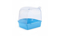 Easy to Install Enclosure Mount Bird Bath Transparent Cover Hanging Bird Bath Splash Guard Pet Accessory