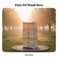 5-Tier Wooden Beehive Sturdy Construction Fir Wood Beehive Stackable Bee House Beginner-Accessible Beekeeping Beginner Kit