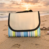 Outdoor Rug and Picnic Blanket for Travel, Thickened Oxford Cloth Camping Mat with Floral Design, Waterproof Mat for Beach, Outdoor Blanket