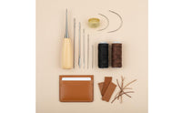 11 Pieces DIY Leather Craft Tool Bag Set Handmade Waxed Thread Leather Kit for Workshop