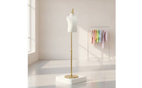 Mannequin Torso with Stand Sturdy Dress Form with Metal Base areaSaving Female Dress Form for Kids, Retailers, Shop Window, Photo Studio