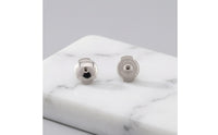 8mm Earring Backs with Disc Polished Push-on Earring Backs Hypoallergenic Jewelry Findings Lightweight