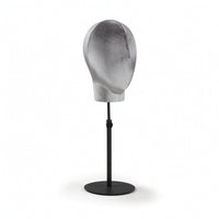 Mannequin Head Stand Adjustable Velvet Mannequin Head Hat Display Stand Countertop Tabletop for Retailers, Boutiques