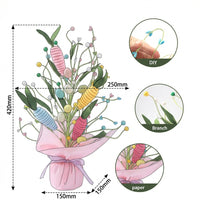 Easter Egg Decorations Floral Pick Spring Theme Artificial Egg Bouquet Pick Colorful Festive Decorative Easter Branch for Crafters, Interior Stylists
