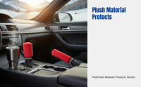Winter Plush Gear Lever Cover, Checkered Pattern, Universal Manual Transmission Handbrake Sleeve, Interior Decor