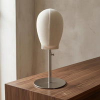 Cloth-Covered Mannequin Head Stand Detachable Pinning-Friendly Mannequin Head Cloth-Like Display Model