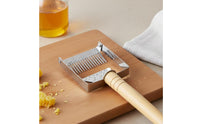 Honey Uncapping Fork Adjustable Uncapping Fork Stainless Steel and Wooden Handle Honey Knife for Beekeepers