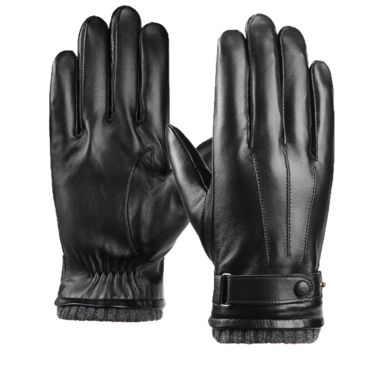 Men's Sheepskin Touchscreen Gloves for Cycling and Driving