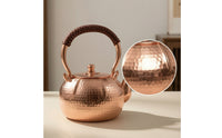 Copper Teapot Decorative Teapot with Wrapped Handle Compact Tea Kettle with Wrapped Handle for Collectors