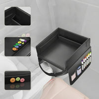 Car Seat Tray Organizer Waterproof Car Seat Organizer with Tray Easy to Clean Sturdy for Toddlers, Road Trips