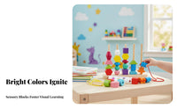 Educational Stacking and Lacing Beads Set Fine Movement Skills Development Lacing Beads Toy Set Hand-Eye Coordination for Preschoolers