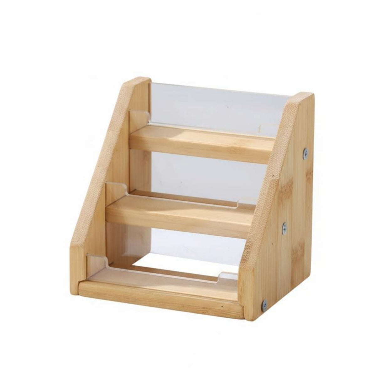 Greeting Card Rack Tiered Postcard Display Stand Compact Three-Tier Display Rack