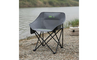 Lightweight Foldable Fishing Chair Long-Lasting Portable Fishing Seat Sturdy Moon Chair Carry Bag for Anglers, River Bank, Lake Side