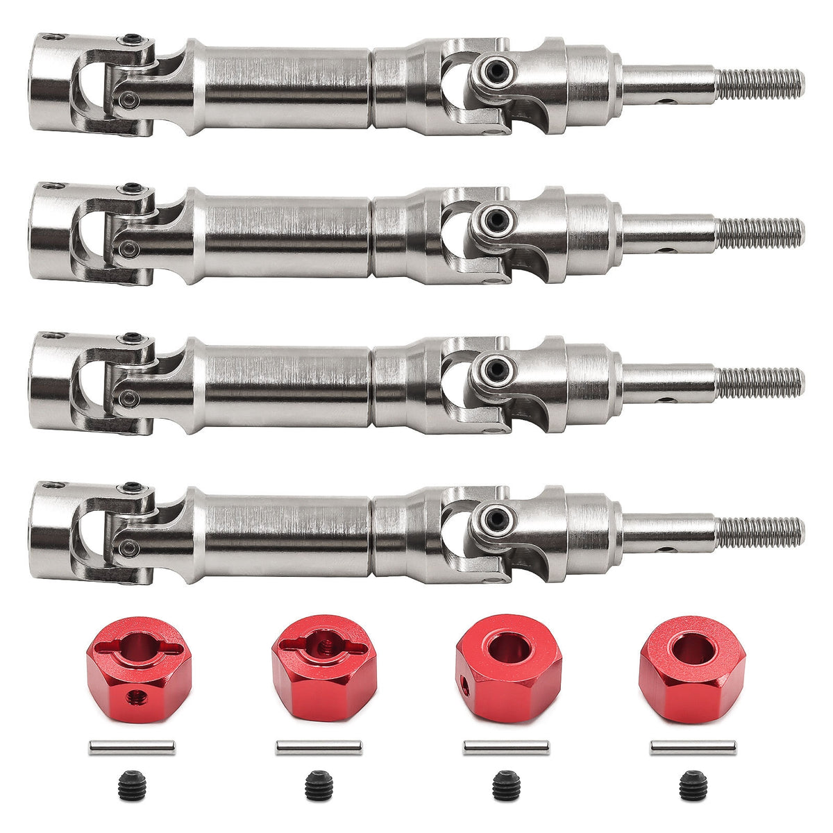 4 Pieces Drive Shafts Universal Joint RC Driveshafts Modular Hardware