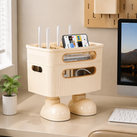 Stackable Storage Organiser Box, Two-Layer Wardrobe Storage Organiser, Airing Cupboard Box for Small Items, Student Storage