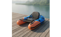 Compact Inflatable Fishing Boat with Seat Portable Fishing Belly Boat Lightweight Buoyant Tube Comfortable for Anglers
