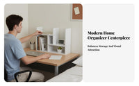Corner desktop organizer with Drawer Multi-Functional Desktop Shelf Simple Assembly