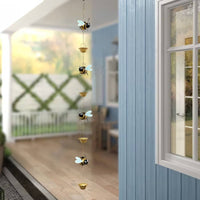 Bee Rain Chain Easy to Install Bee Hanging Decor for Outdoor