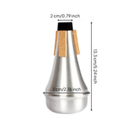 Trumpet Practice Mute Aluminum Alloy Silent Trumpet Sound Dampener Reduction Music Accessory for Beginners, Students, Apartment