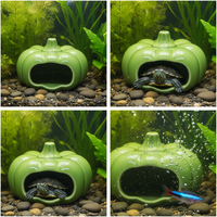 Turtle Hideaway House Aquarium Decoration Ceramic Shelter for Reptiles and Small Pets