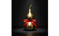 Gourd with Red Ribbon Decorative Metal Gourd Ornament Auspicious Ornament for Car Interior