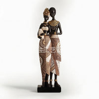 African Figurine Tribal African Statue Figurine with Base Traditional Statue with Base Artistic for Art Collectors, Living Room