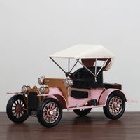 Vintage Retro Classic Car Model, Metal Craft Ornament for Home Decor