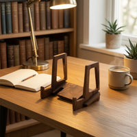 Adjustable Book Rest Slanted Wooden Book Stand Tabletop Recipe Books Holder for Readers, Cooks