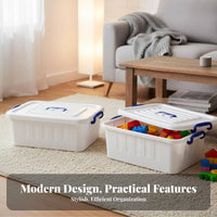 Under-Bed Rolling container With casters Wheeled Underbed container slimline for Dorm Room