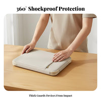 Air-Filled Padding Interior Shockproof Laptop Sleeve Full-Coverage Protection Laptop Inner Bag Soft Fleece Lining for Gamers, Office Workers