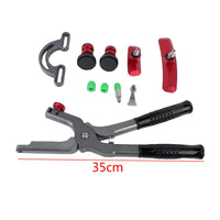 Labor Saving Border Pressing Pliers Easy to Use Panel Border Pliers Heavy Duty Sheet Metal Leveling Tool Interchangeable Heads for Professionals, Mechanics